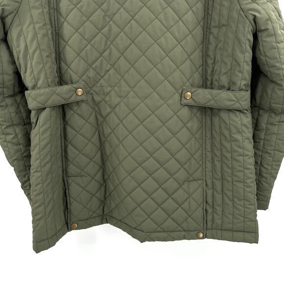 Lands End Quilted Primaloft Jacket in olive green Size XL 18 - Picture 6 of 7